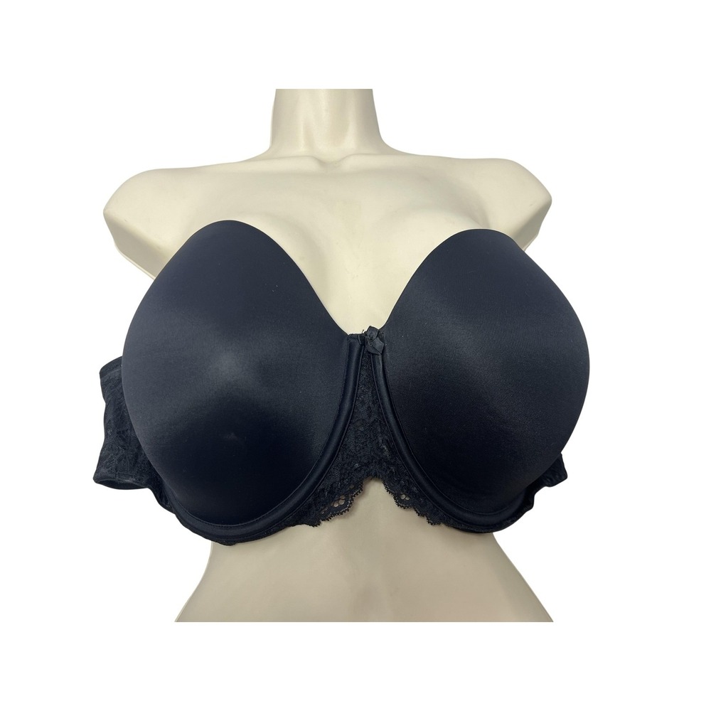 Auden Bra Womens‎ 40DD Black Strapless Underwire T Shirt Padded Molded Lace